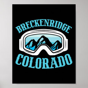 Breckenridge Colorado Ski Mountain Skifahrer Poster