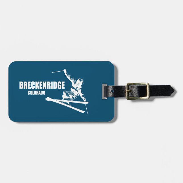 Breckenridge Colorado Skier Gepäckanhänger (Vorderseite horizontal)