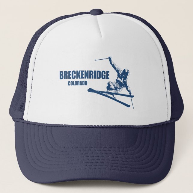 Breckenridge Colorado Skier Truckerkappe (Vorderseite)