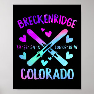 Breckenridge Colorado Skifahren Berg Snowboarden Poster
