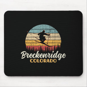 Breckenridge Colorado Skifahren Vintage Bergbahn Mousepad