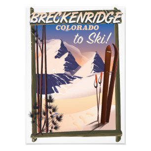 Breckenridge, Colorado Skiposter Fotodruck
