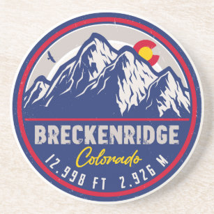 Breckenridge Colorado Skiwandern Souvenir Getränkeuntersetzer