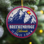 Breckenridge Colorado Skiwandern Souvenir Keramik Ornament<br><div class="desc">Die Breckenridge Mountain Colorado Designelemente tragen Berge und hohe Bäume. Design für alle,  die Lieben zum Urlaub in der Breckenridge. Souvenir aus Breckenridge Colorado,  Design für jemanden,  der Wasserfälle,  Wege,  Laufen,  ultrarunning,  Ski und Ski Lieben.</div>