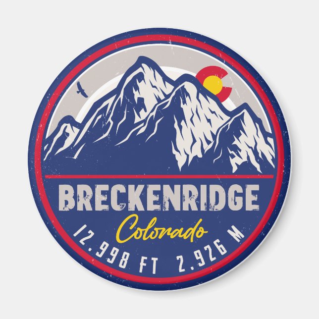 Breckenridge Colorado Skiwandern Souvenir Magnet (Vorne)