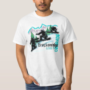 Breckenridge Colorado Snowboard-Wertt-stück T-Shirt