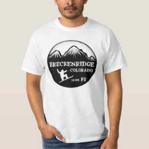 Breckenridge Colorado Snowboardkunst-Wertt-stück T-Shirt
