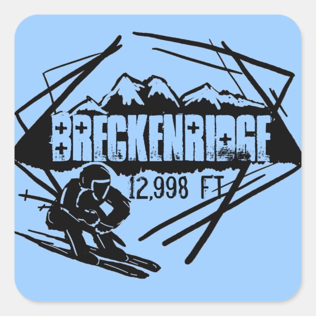 Breckenridge élévation autocollants à ski (Devant)
