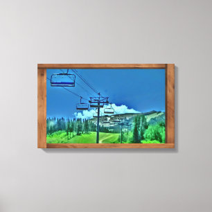 Breckenridge Sessellift Leinwand Art