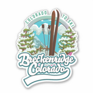 Breckenridge, Vintages Colorado-Skilogo Aufkleber