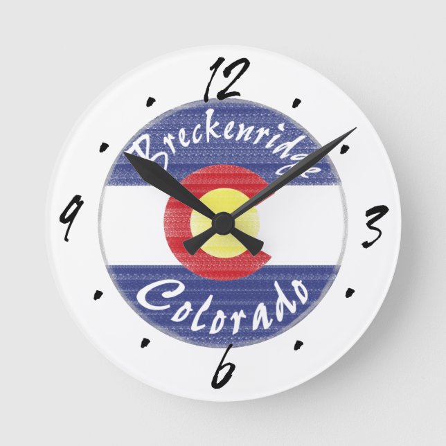 Breckenriemen Colorado Umrandungsmauer Runde Wanduhr (Vorderseite)