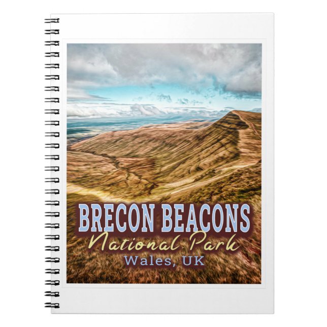 BRECON BEACONS NATIONAL PARK - WALES Vereinigtes K Notizblock (Vorderseite)