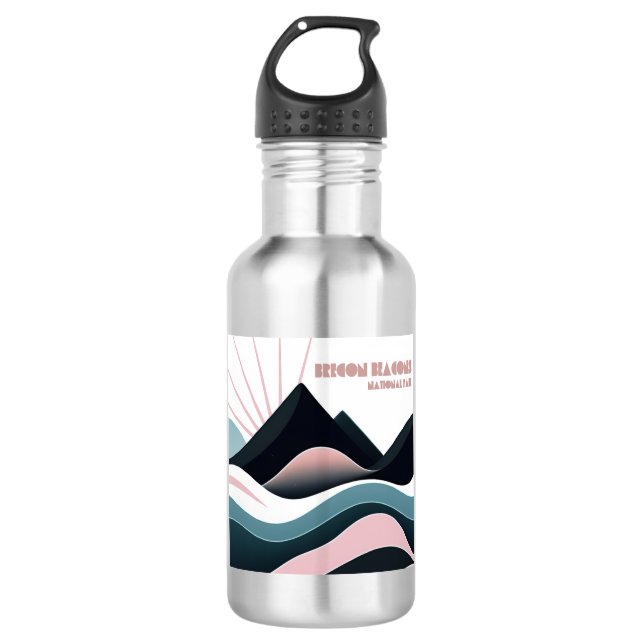 Brecon Beacons Nationalpark Kolored Hills Edelstahlflasche (Vorderseite)