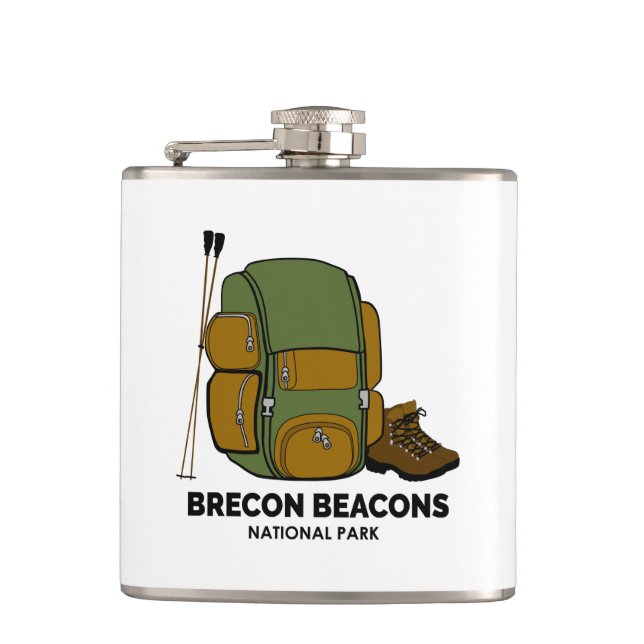 Brecon Beacons Nationalpark - Rucksack Flachmann (Vorderseite)