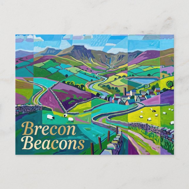 Brecon Beacons Wales Postkarte (Vorderseite)