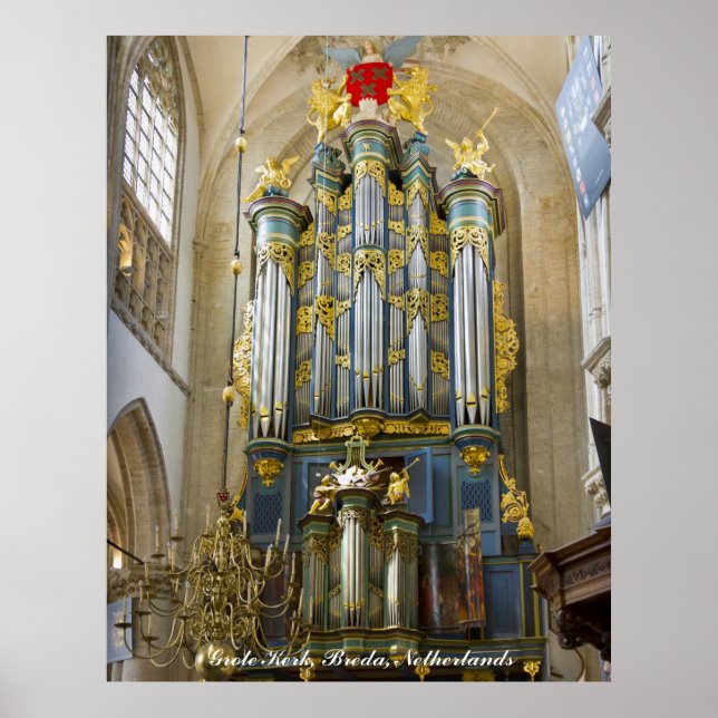Breda Grote Kerk, Niederlande Poster (Vorne)