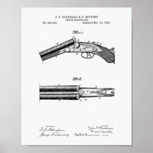 Breech Loading Gun 1883 Patent Art - Weißbuch Poster