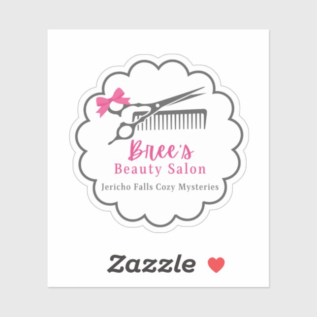 Bree's Beauty Salon Logo-Aufkleber Aufkleber (Blatt)