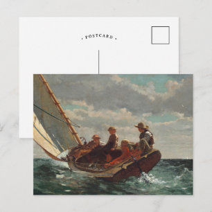 Breezing Up (Ein fairer Wind)   Winslow Homer Postkarte