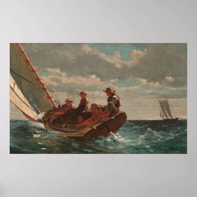 Breezing - Winslow Homer Fine Art Poster (Vorne)