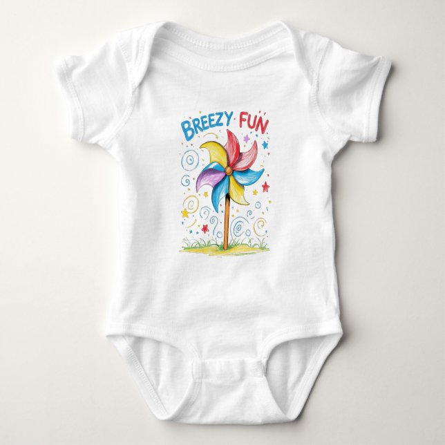 Breezy Fun Pinwheel Baby Outfit Baby Strampler (Vorderseite)