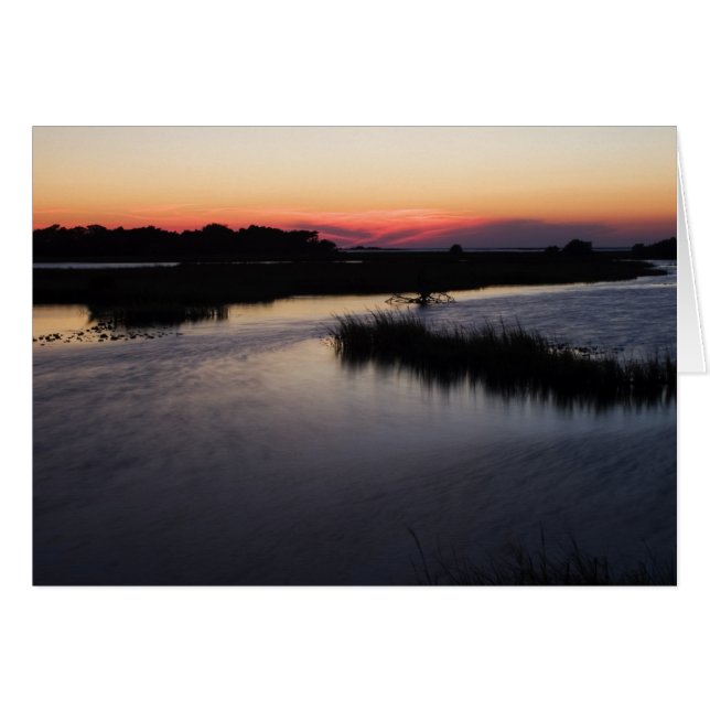 Breezy Gulf Sunset Blank Card (Vorderseite (Horizontal))