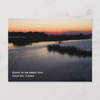 Breezy Gulf Sunset Postcard Postkarte
