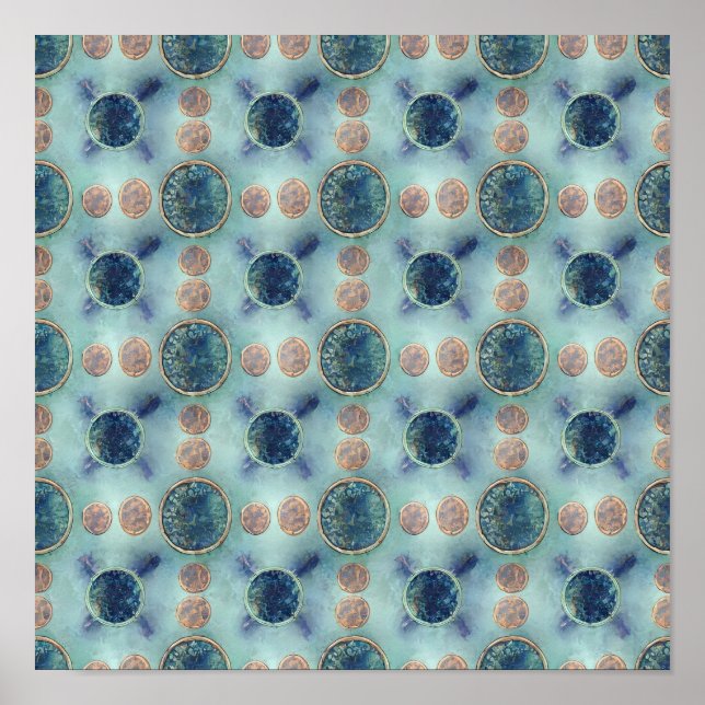 Breezy Patina Wallpaper with Ethereal Mist Texture Poster (Vorne)