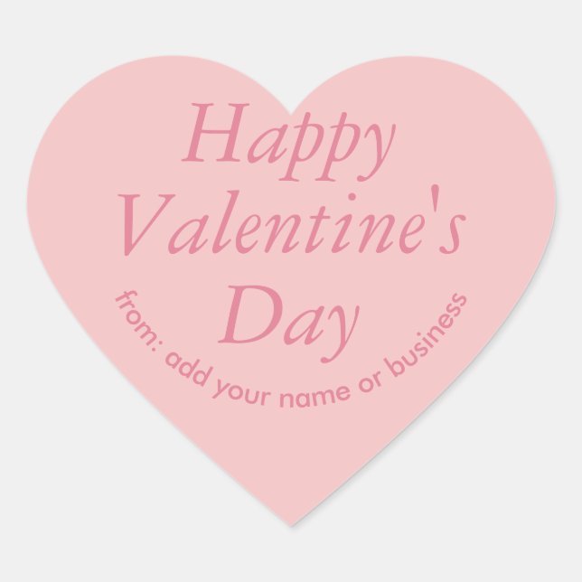 Breezy Pink Heart Valentine's Sticker (Vorderseite)
