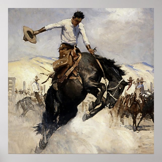 "Breezy Riding" Western Art von WHD Koerner Poster (Vorne)