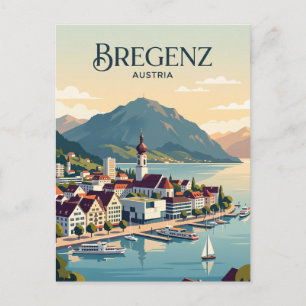 Bregenz Skyline Österreich Postkarte