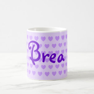 Brei im Lila Kaffeetasse