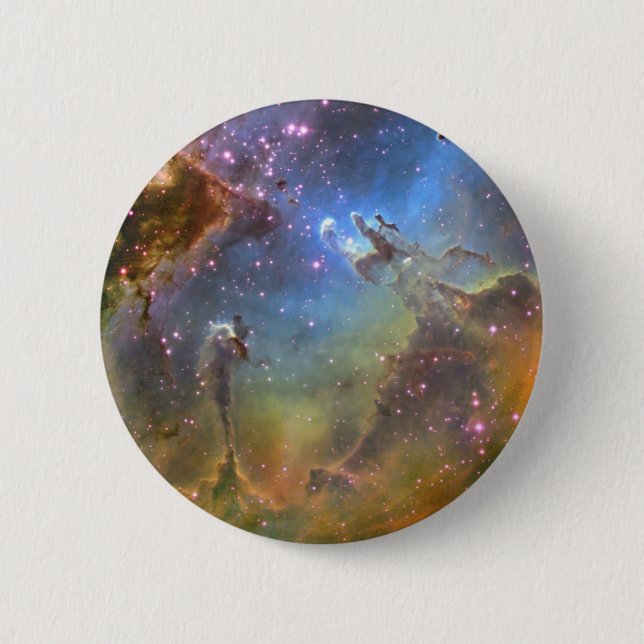 Breit-Feld Bild des Eagle-Nebelflecks Button (Vorderseite)