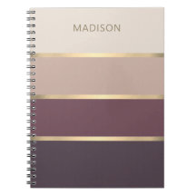 Breitband-modernes Monogramm-Notebook