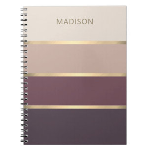 Breitband-modernes Monogramm-Notebook Notizblock