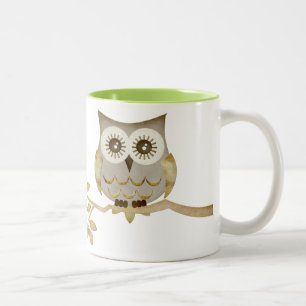 Breite Augen-Eule in der Baum-Tasse Zweifarbige Tasse
