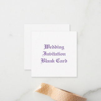BREITE EINLADUNG BLANK FLAT NOTE CARD