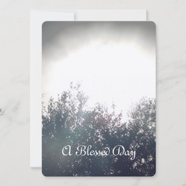BREITE EINLADUNG Flachkarte Ein gesegnetes Tagesde (Vorderseite)