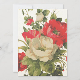 BREITE EINLADUNG Flachkarte ROSE STIL DESIGN