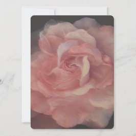 BREITE EINLADUNG Flachkarte SCHÖNE ROSE STIL