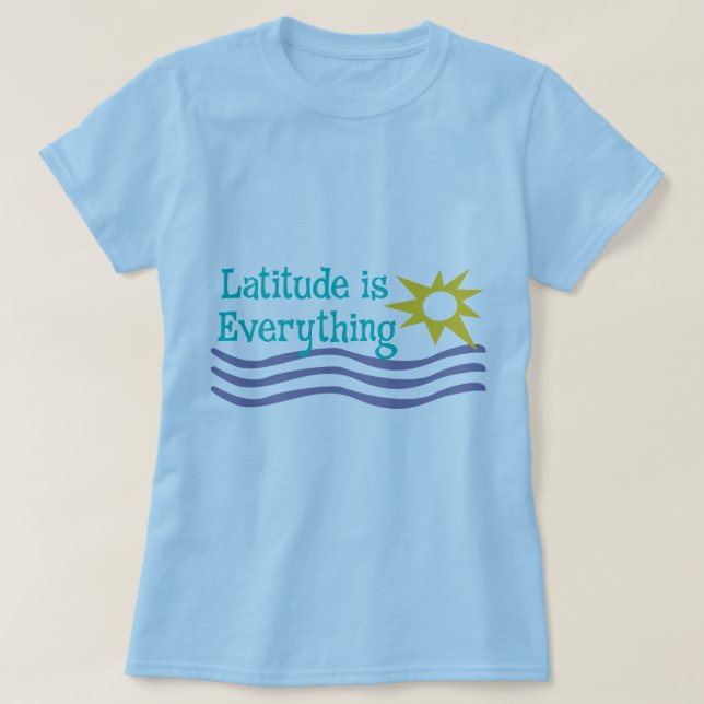 Breite ist alles Strand-Shirt T-Shirt (Design vorne)