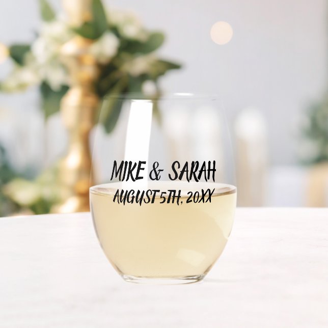BREITE KUSTOM STEMLESS WEINGLAS OHNE STIEL (Insitu (Hochzeit))