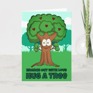 Breite Liebe aus Umarme einen Baum Dankeskarte