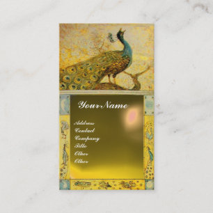 BREITE LIEBE PEACOCK MONOGRAM Gelbtopaz Visitenkarte