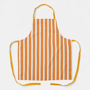 Breite Orange Weiße Streifen Schürze