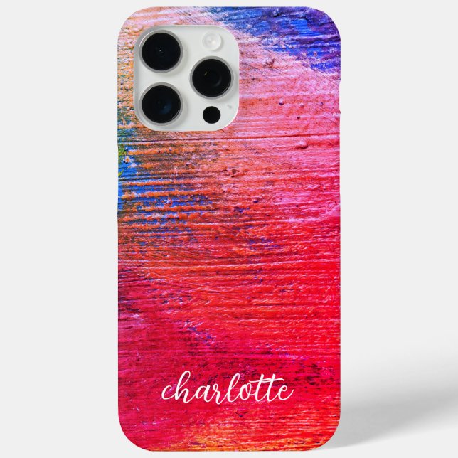 Breite Schlaganfall mit Monogrammname Case-Mate iPhone Hülle (Rückseite)