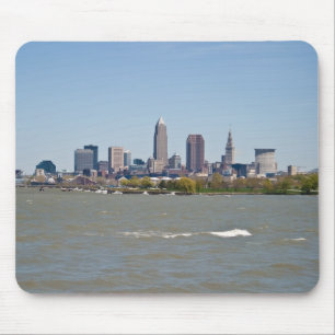 Breite Schuss-Cleveland-Skyline Mousepad