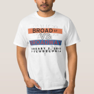 Breite Straße GEGEN Broadway-Wert-Shirt T-Shirt