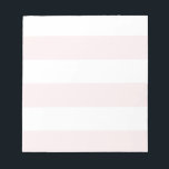 Breite Streifen - weiß und blassrosa Notizblock<br><div class="desc">Streifen sind wirklich klassisch! Sie sind eines der ewigen Muster, das man für jedes Produkt benutzen kann. Diese blassrosa und weiße Streifen sind nur eine der vielen Möglichkeiten, die in meiner Sammlung von Streifen in verschiedenen Farbkombinationen und Streifen Muster zur Verfügung stehen. Wenn Sie gewollt haben, ein gestreiftes Geschenk zu...</div>