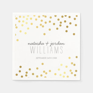 BREITE TISCH DECOR niedliche Konfetti Flecken Gold Serviette